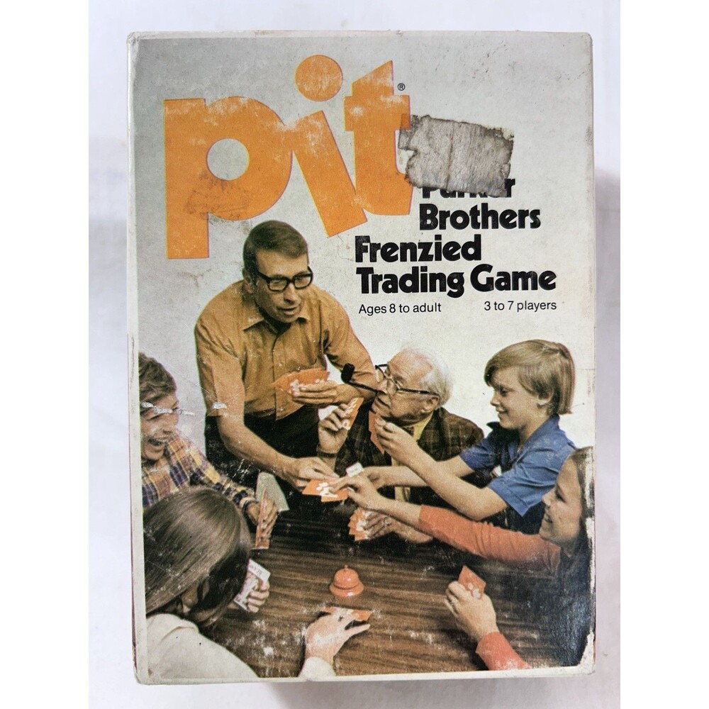 Vintage 70’s 1973 Parker Brothers PIT Card Game Frenzied Trading Game with Bell